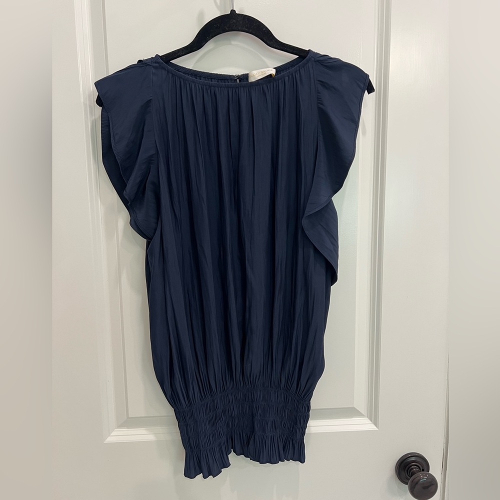 Ramy Brook Midnight Blue Gathered Top